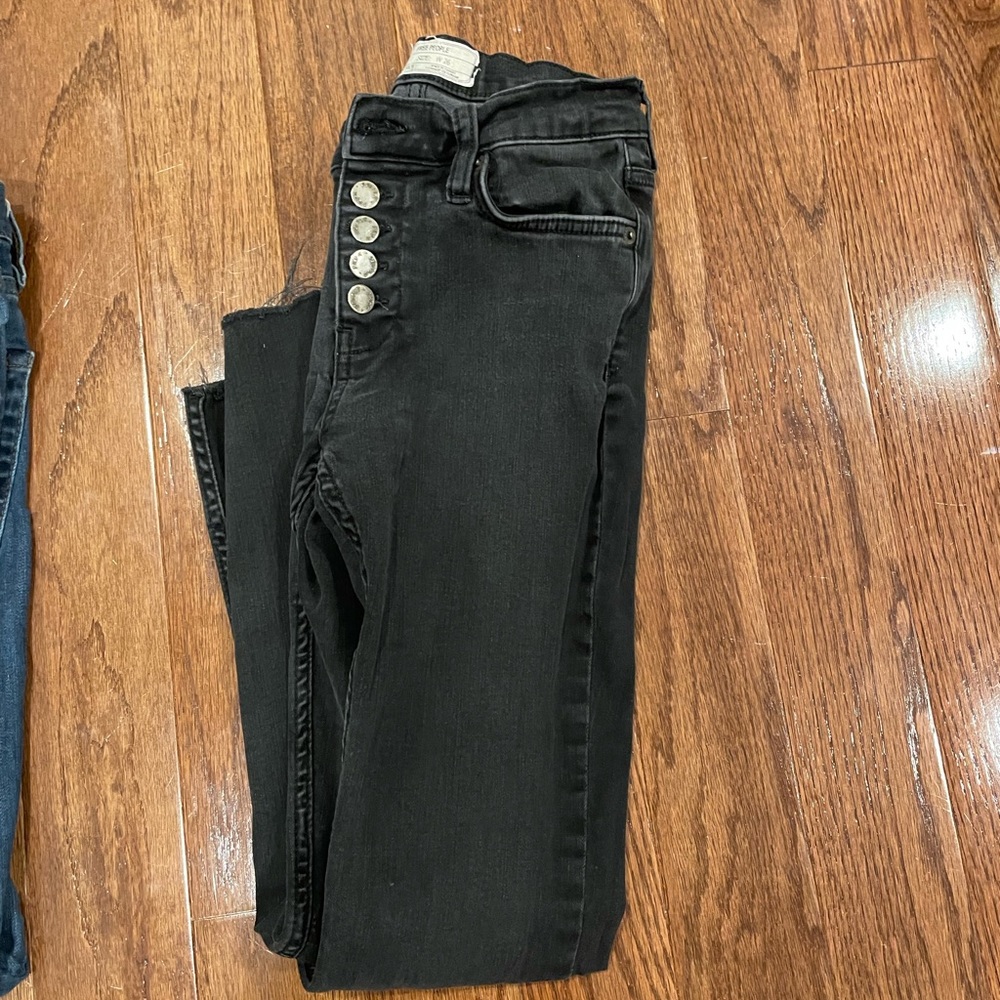 Free people raw hem button fly jeans - size 26